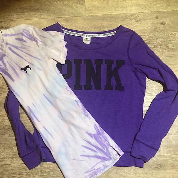 💜💜💜PURPLE Victorias Secret PINK tops bundle💜💜💜 - Picture 1 of 9
